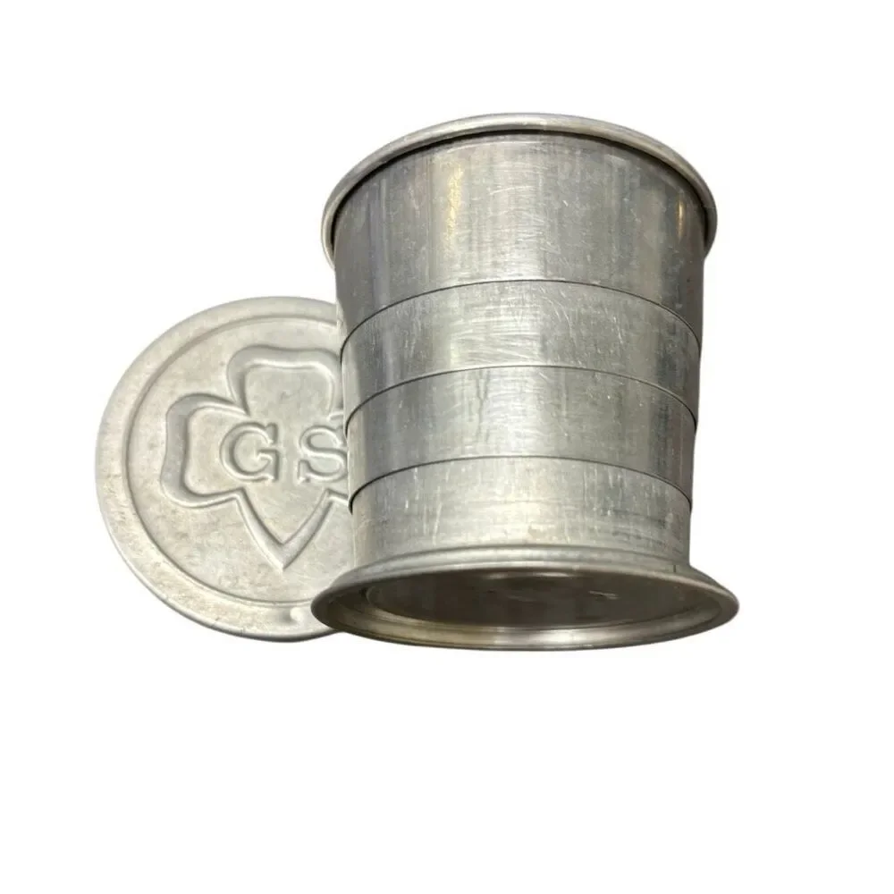 Vintage Girl Scouts Aluminum Collapsible Drinking Cup